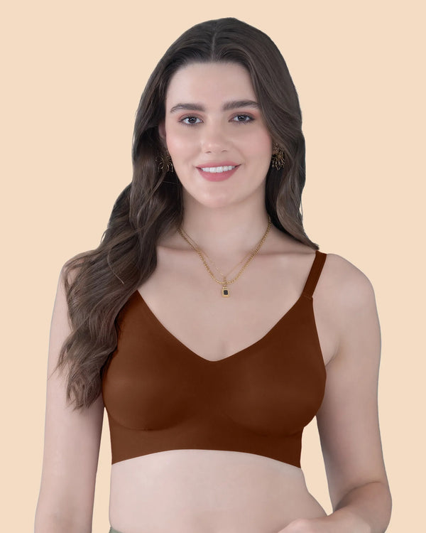 Tweens Seamless Bonded InvisiBra  (Brown)